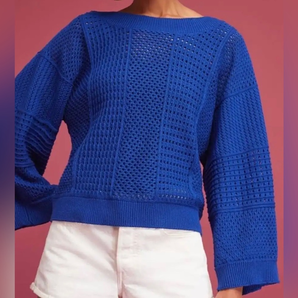 ANTHROPOLOGIE Open weave knit sweater